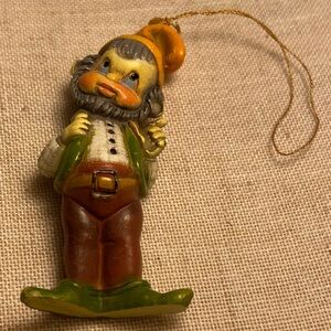 Vintage Elf ornament Pixie Dwarf Gnome standing Figurine Elf hang ups